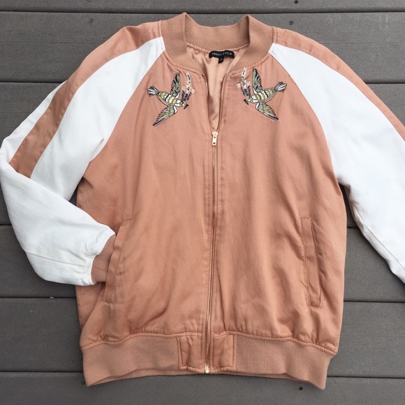 Kendall & Kylie Freedom Satin Bomber Jacket - Picture 2 of 8